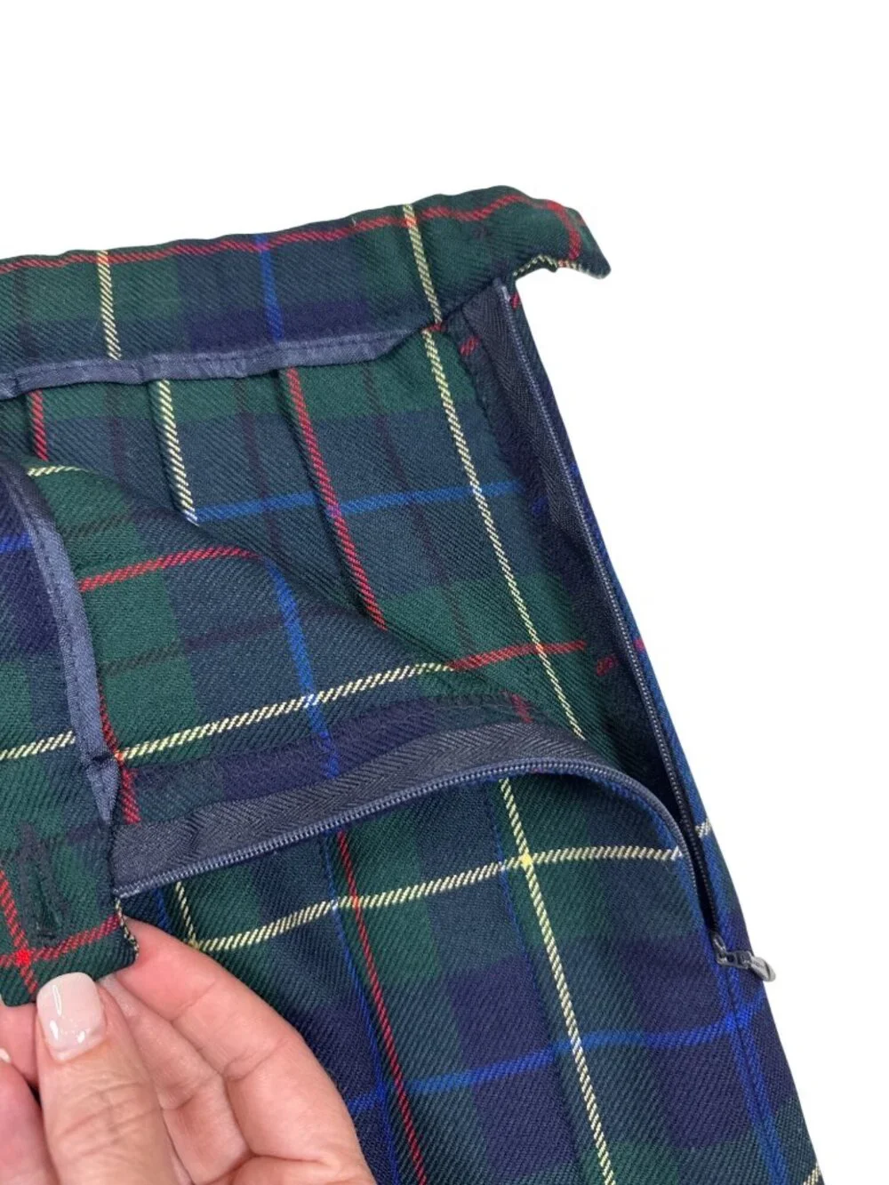 Pendleton Vintage 16 Petite Green Tartan Plaid Wool USA Made (PP792)